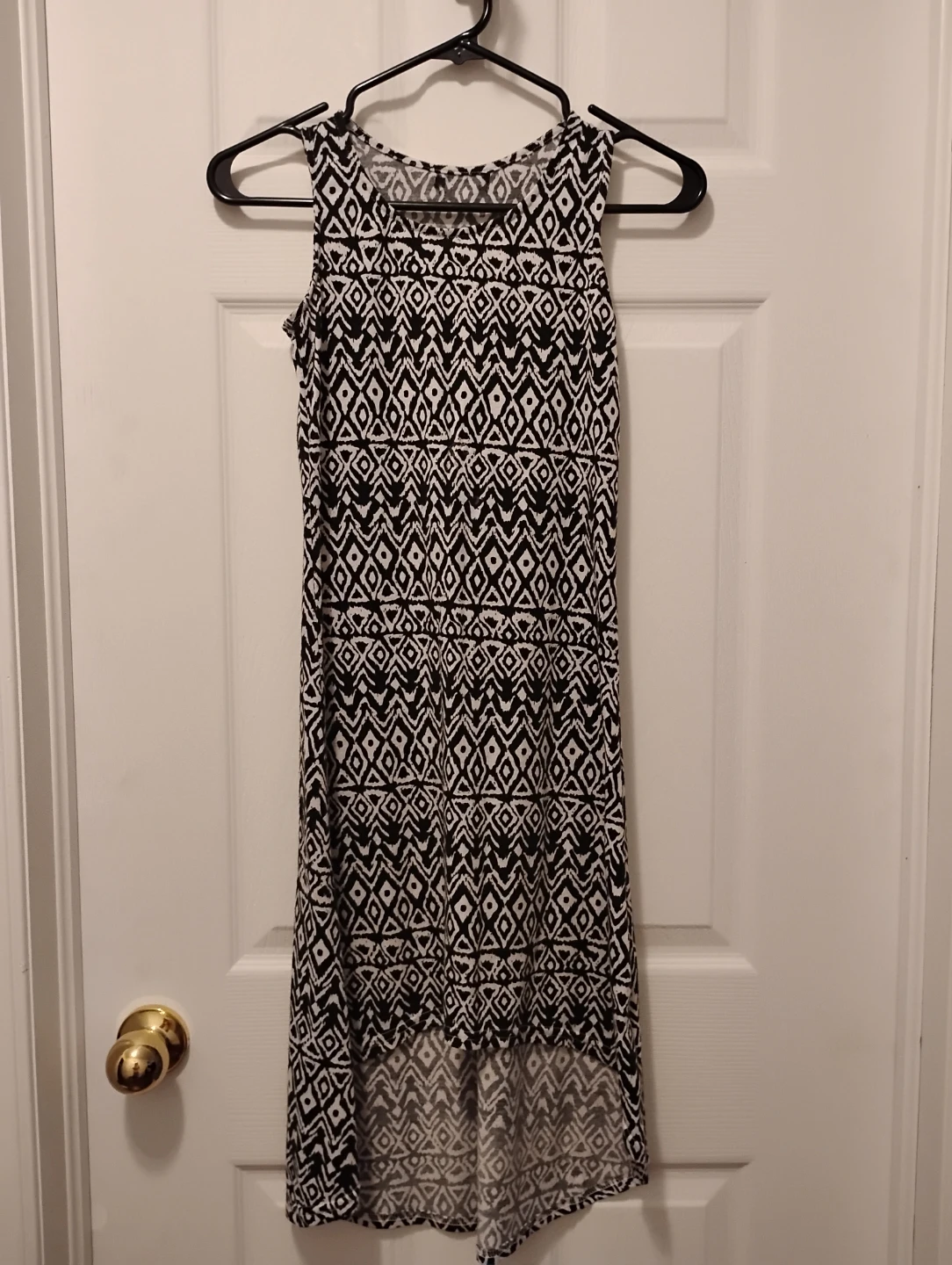 Girls' Sleeveless Geometric Print Dress