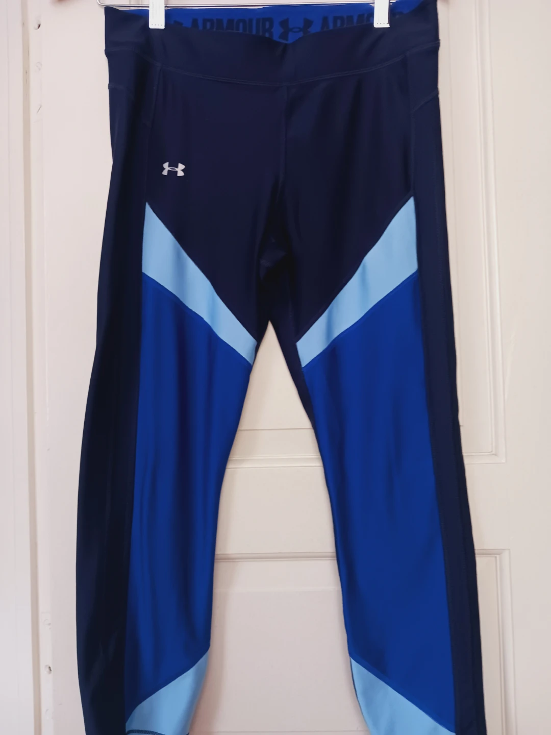Under Armour Blue Colorblock Leggings. L. - photo 2