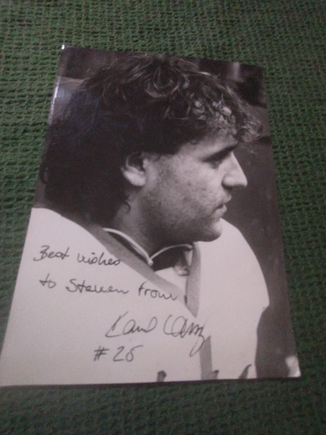1980s Karel Lang Autographed Photo, Czech Team Zetor Brno Goalie