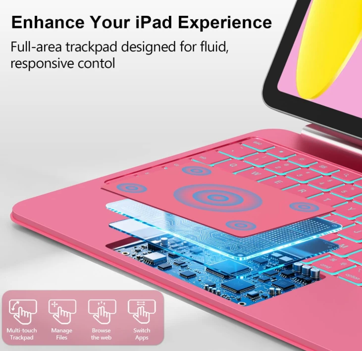Pink iPad 10th Gen Case with Magic Keyboard & Trackpad - photo 3