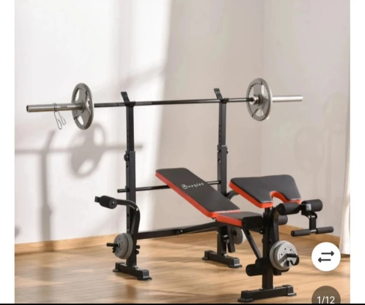 Soozier Weight Bench and dumbell set