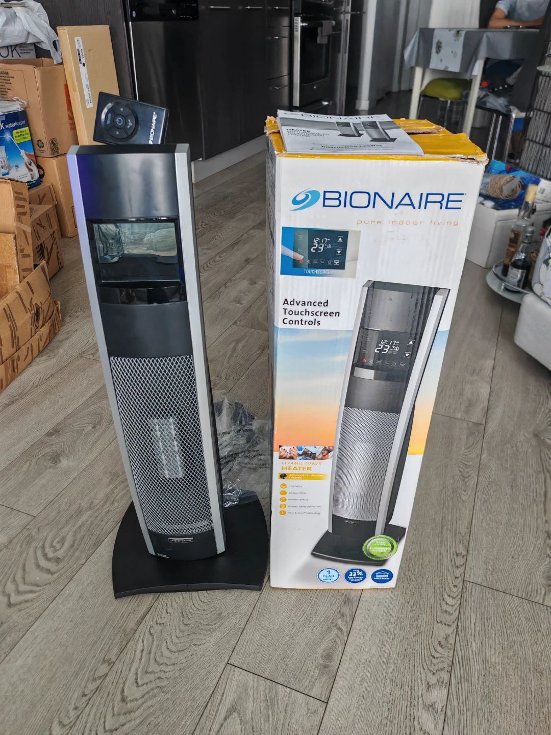 Bionaire Tower Heater – Touchscreen, Oscillation, Remote Control