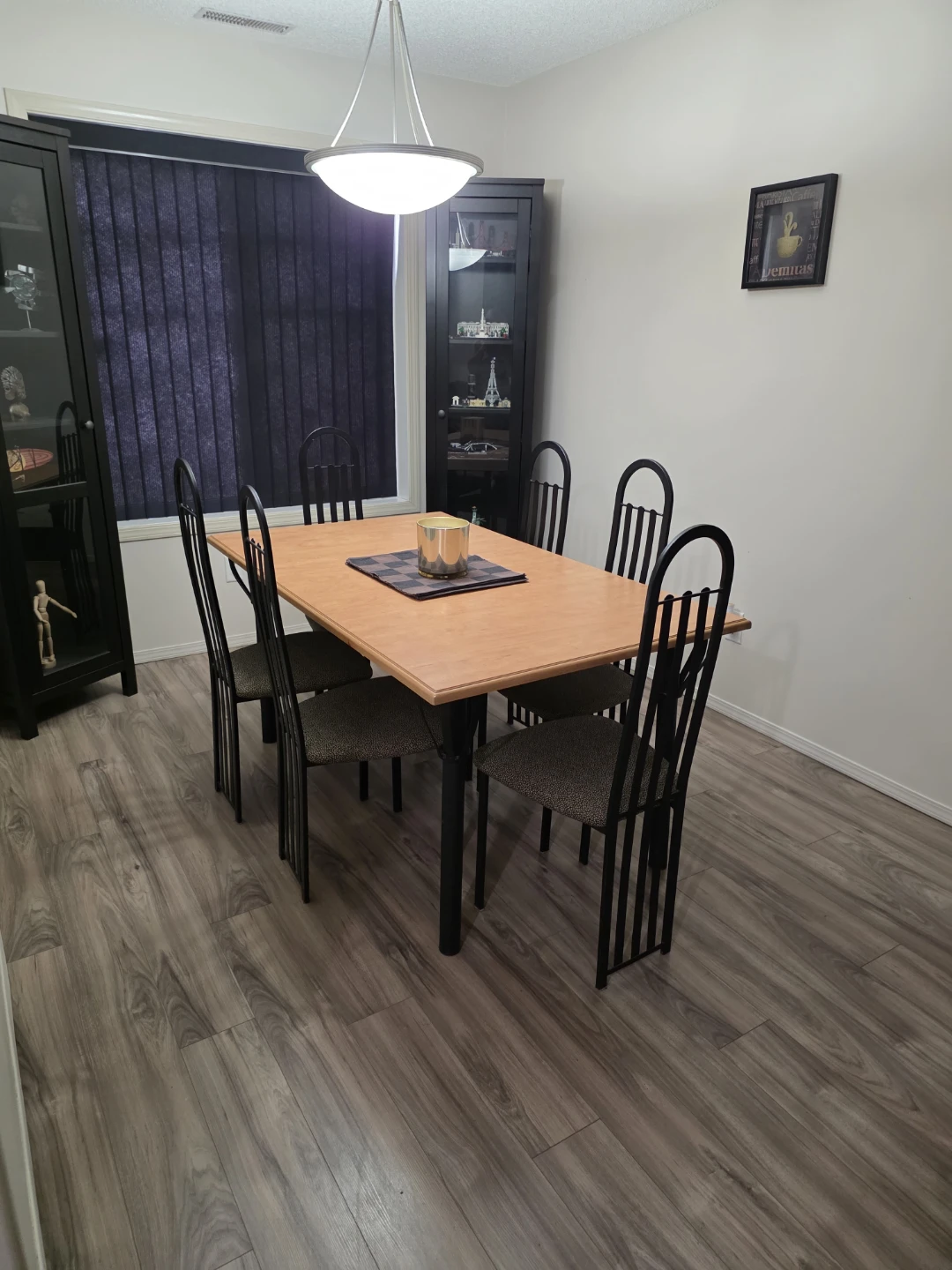Wooden Dining Table with 6 Chairs