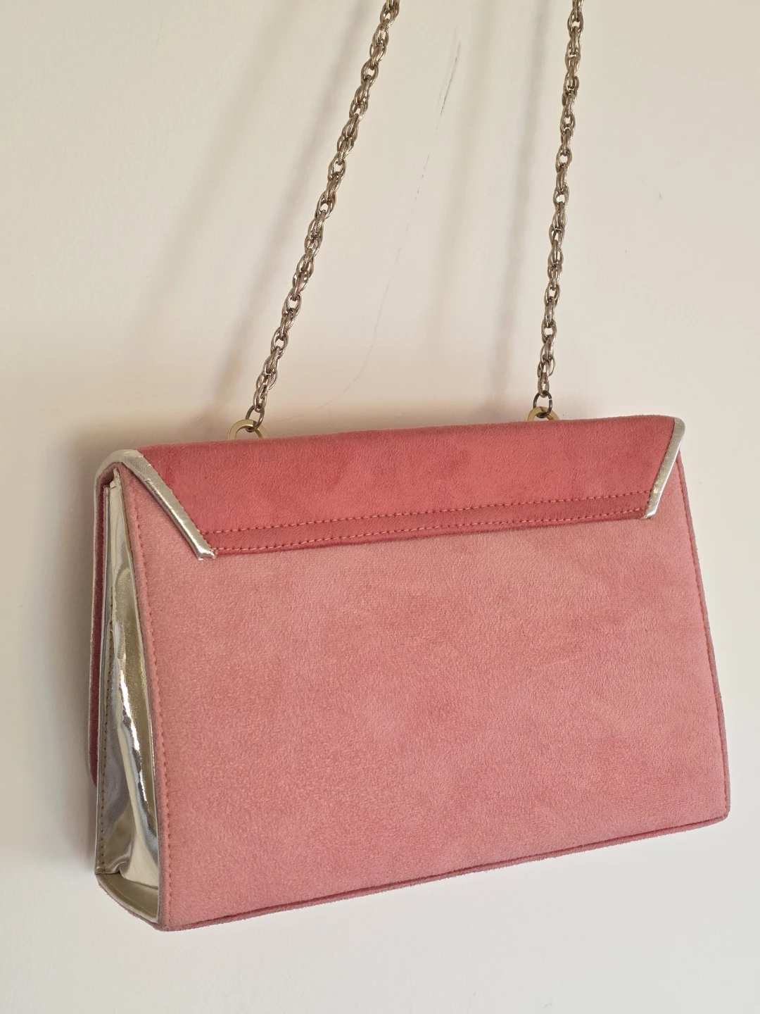 Peach and Gold Purse with Chain Strap - photo 4