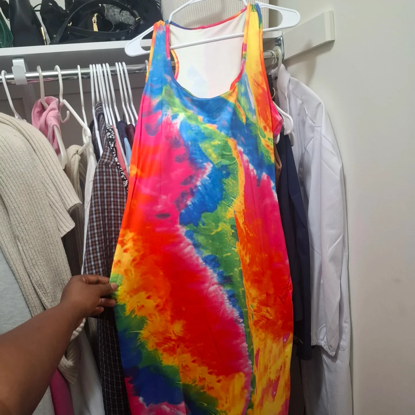 Tie-dye tank dress