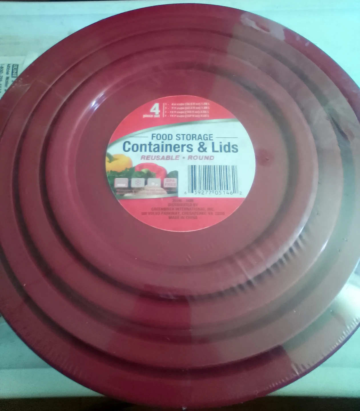 Food Storage Containers & Lids - Round