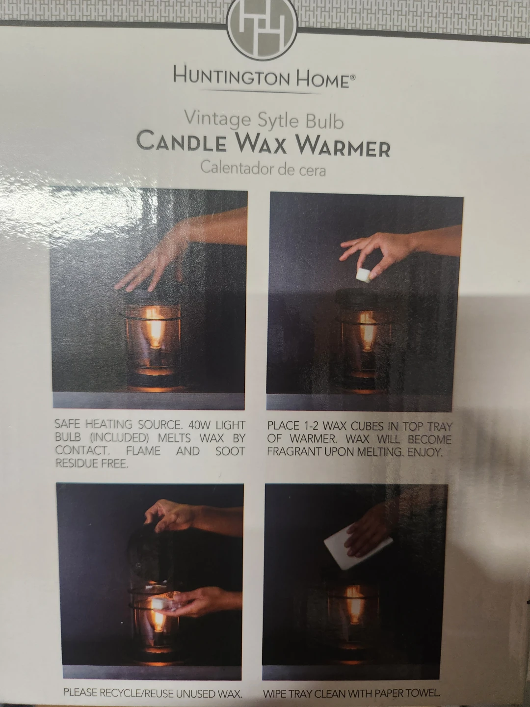 Huntington Home Vintage Style Bulb Candle Wax Warmer - photo 2