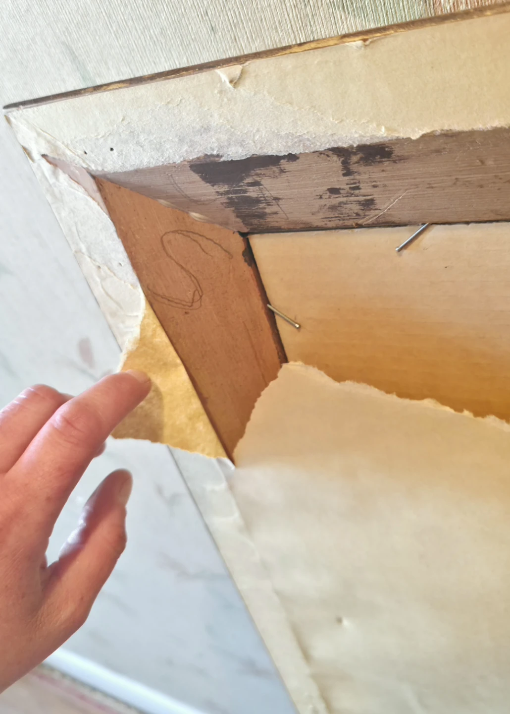 Rare Vintage MCM 1960s Heavy Solid Wood Full-Length Mirror - photo 5