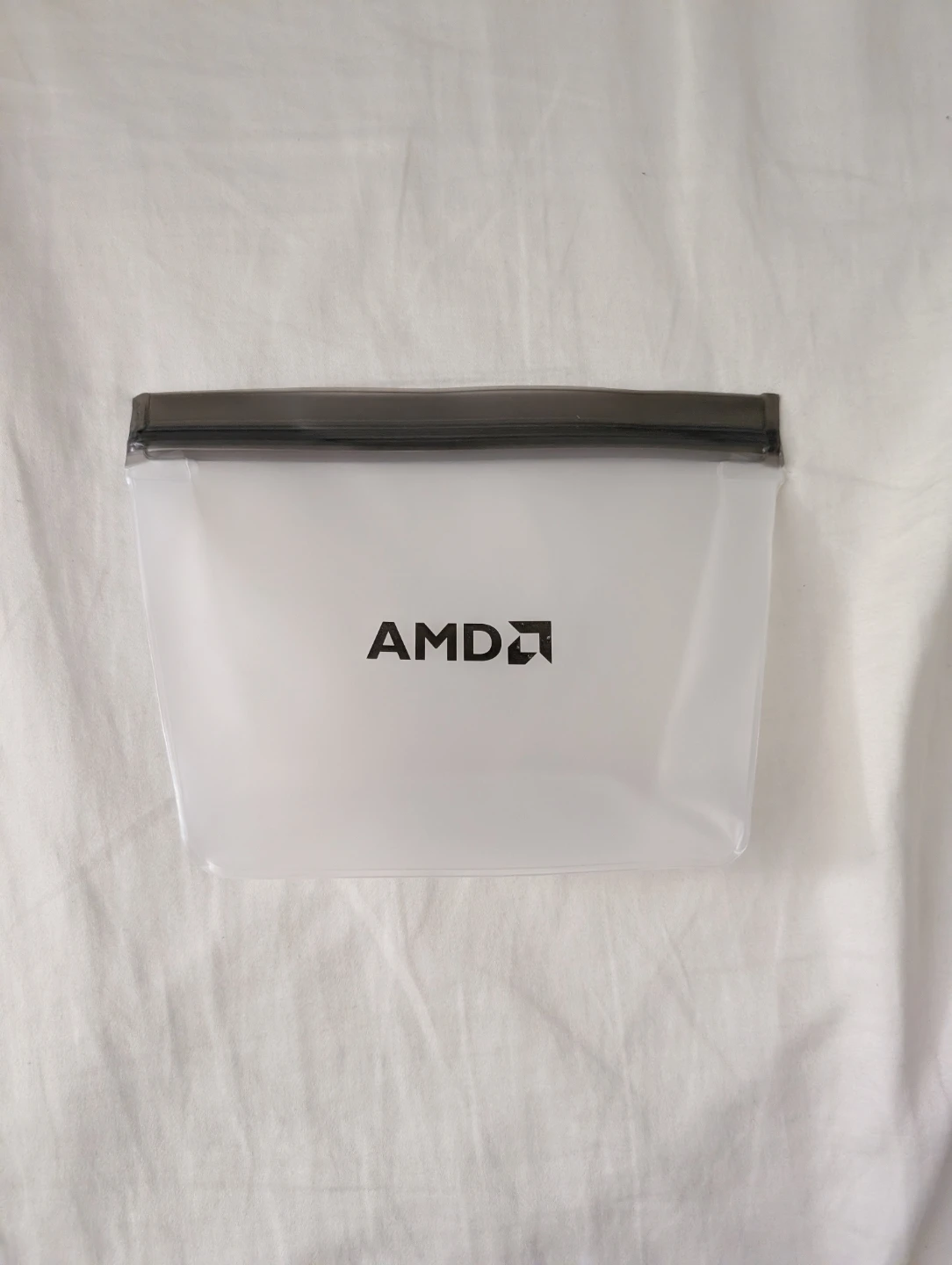 AMD Translucent Pouch Bag Tech Swag for travel makeup