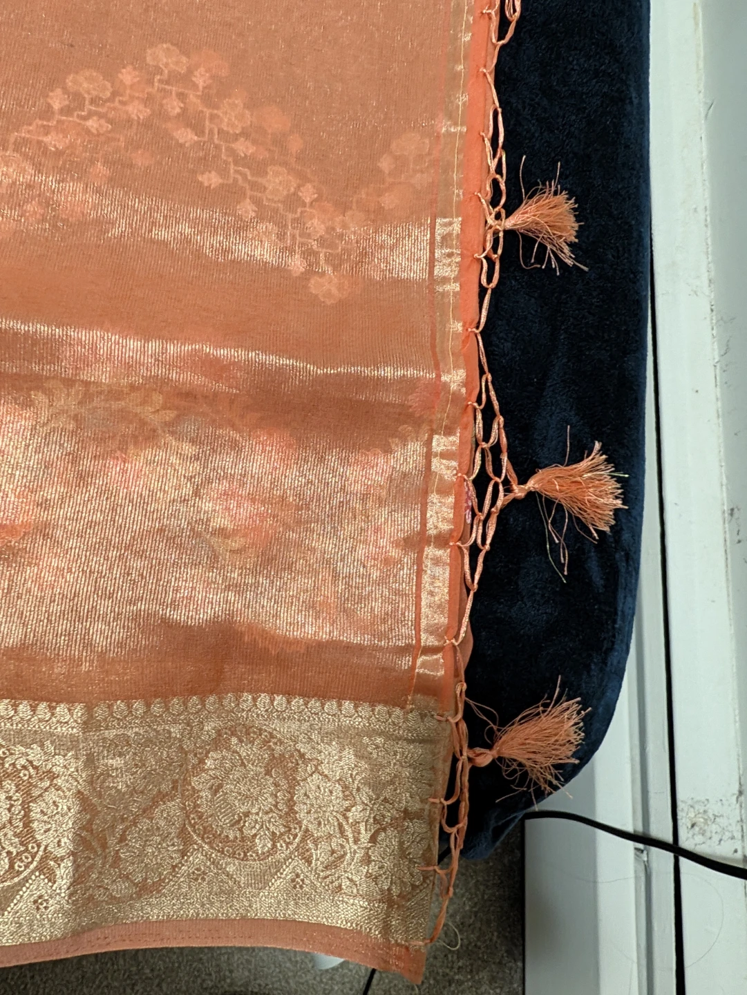 Organza silk Saree with Blouse Piece - photo 5