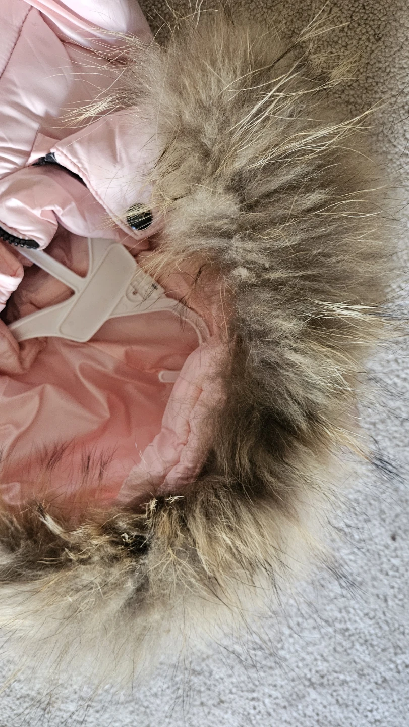 Moncler Pink Puffer Jacket with Fur Hood - photo 2