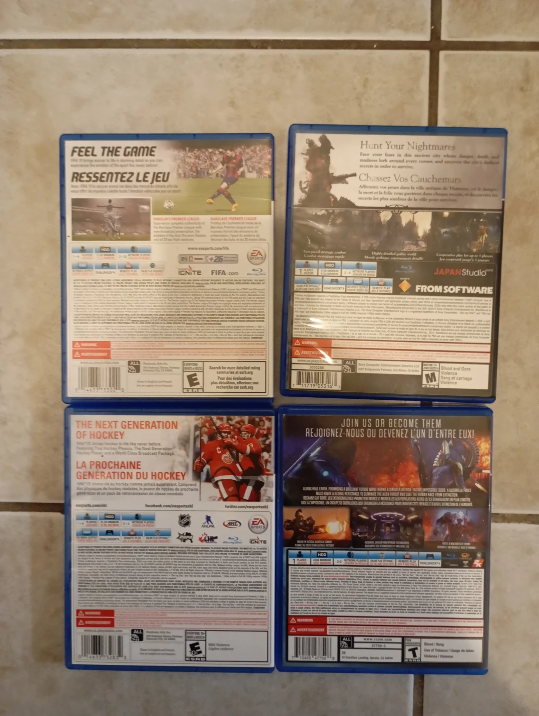 PlayStation 4 Games Bundle - FIFA 15, NHL 15, Bloodborne, XCOM 2 - photo 2