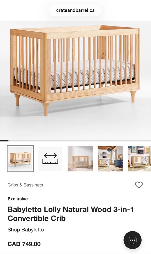 Babyletto Lolly Convertible Crib - photo 3