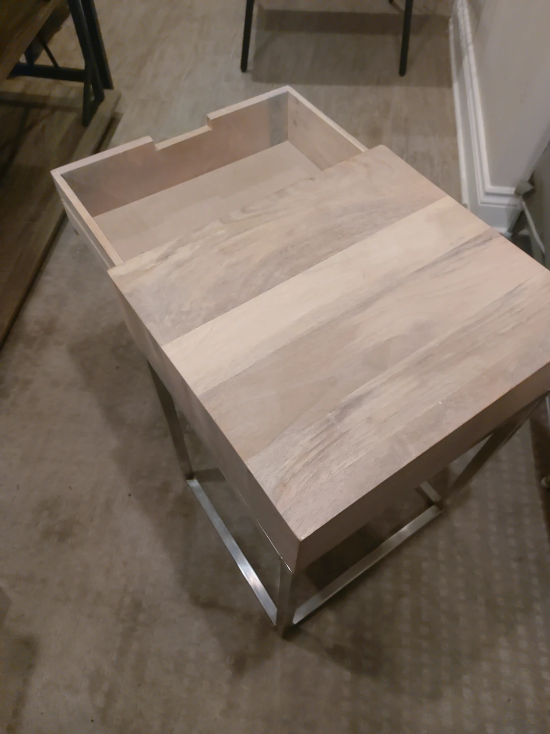 Wooden End Table with Drawer - photo 5