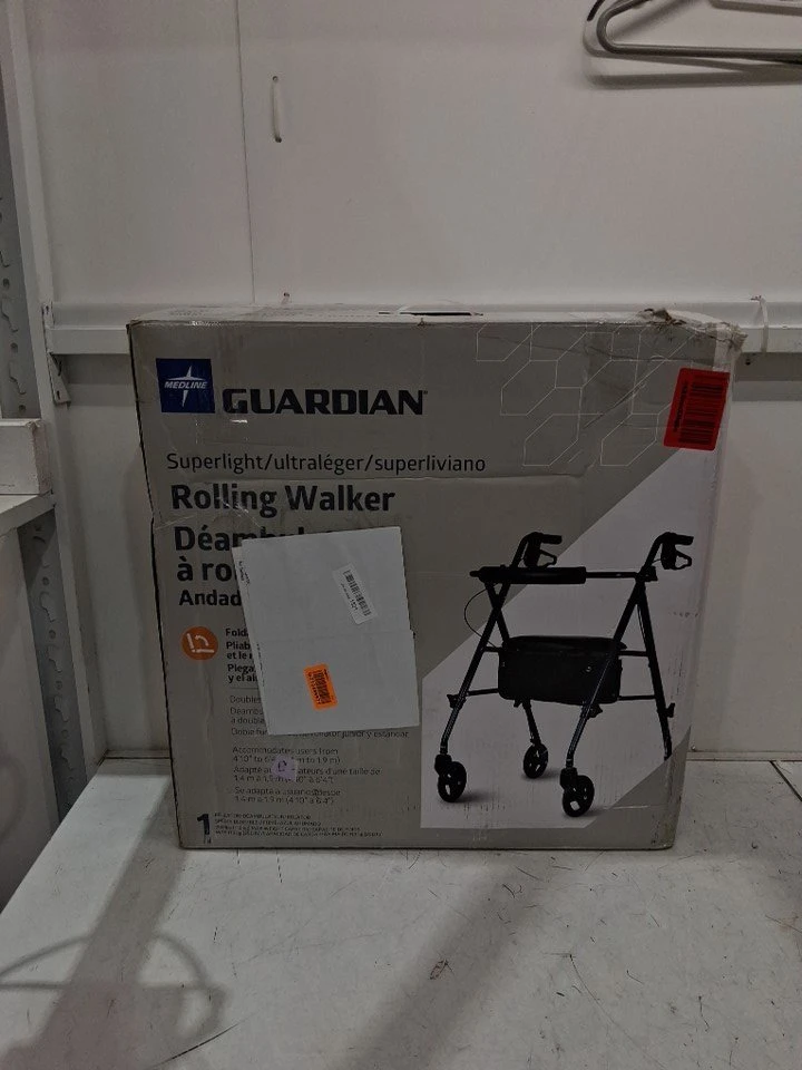 Medline Guardian Superlight Rolling Walker with 6-inch Wheels
