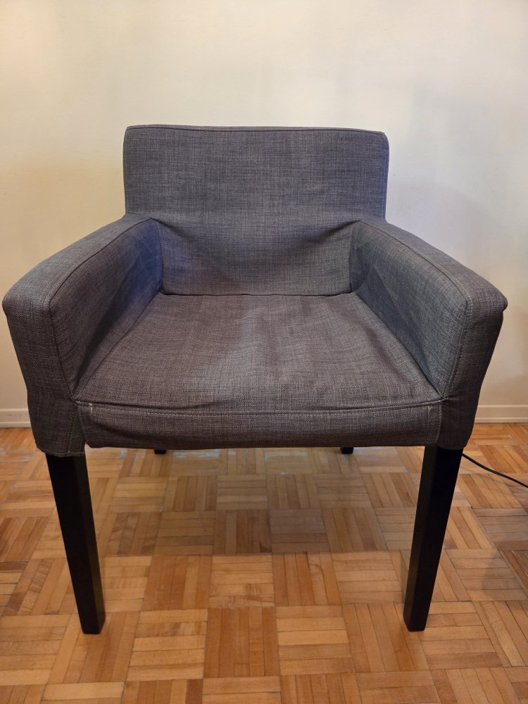 Grey Armchair - Removable Slipcover - similar to IKEA NILS style