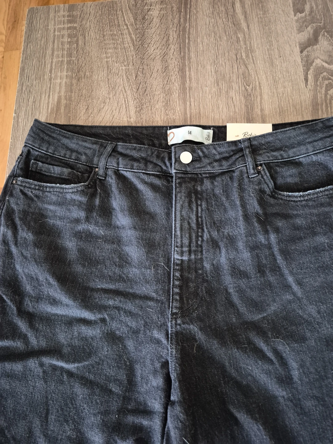 Black Margot High Rise Tapered Jeans - Size 14 - photo 4