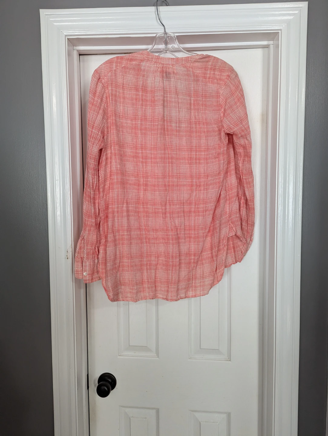 Old Navy Women's Tunic Top - Pink Plaid Size S