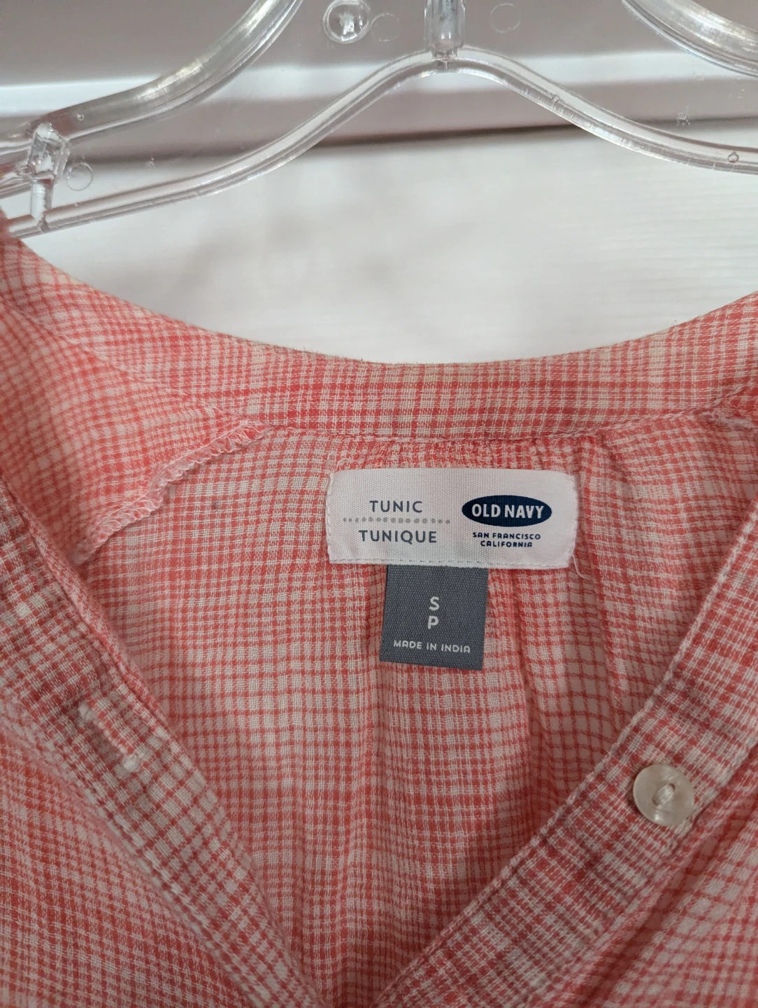 Old Navy Women's Tunic Top - Pink Plaid Size S - photo 2