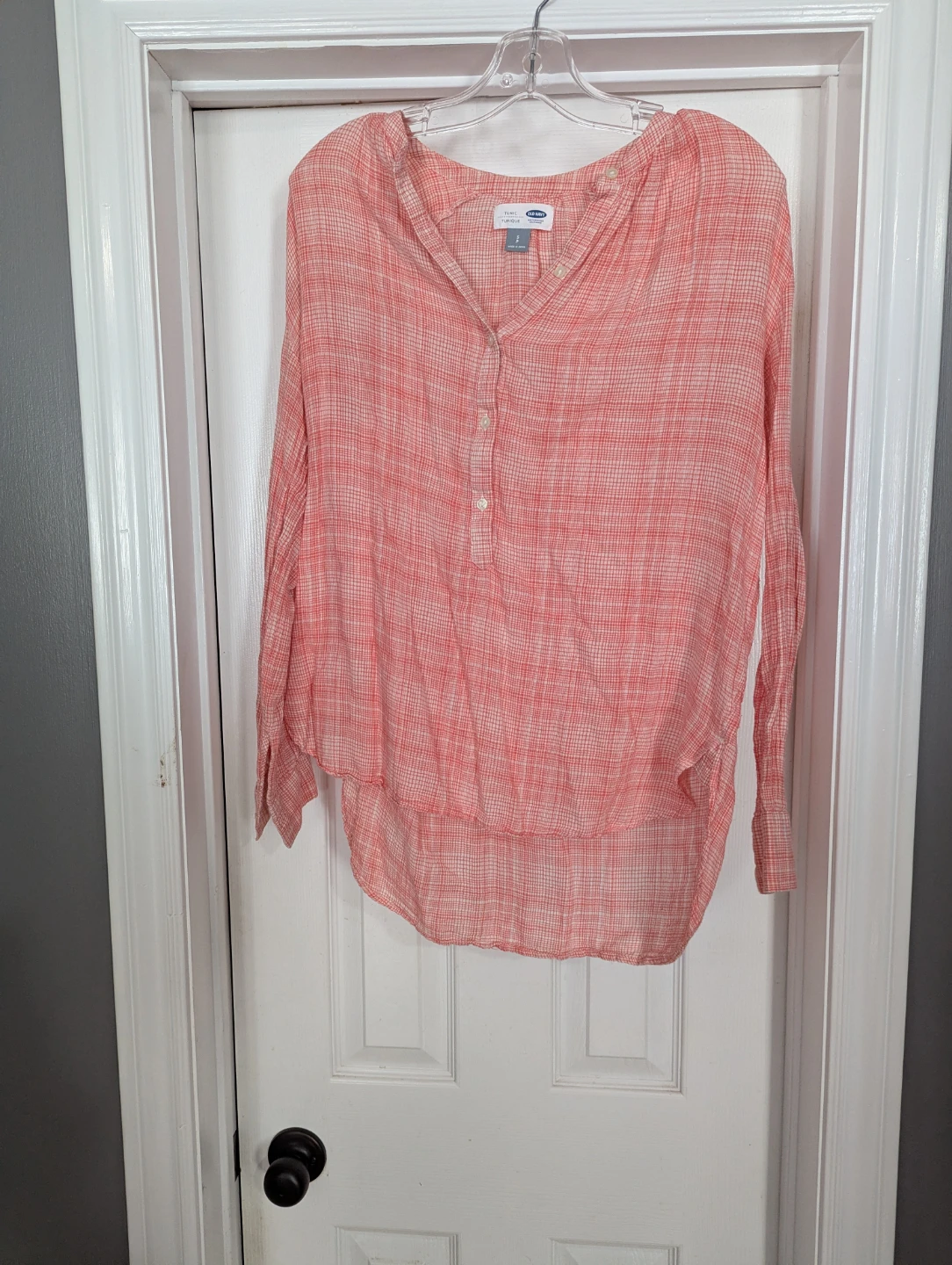 Old Navy Women's Tunic Top - Pink Plaid Size S - photo 3