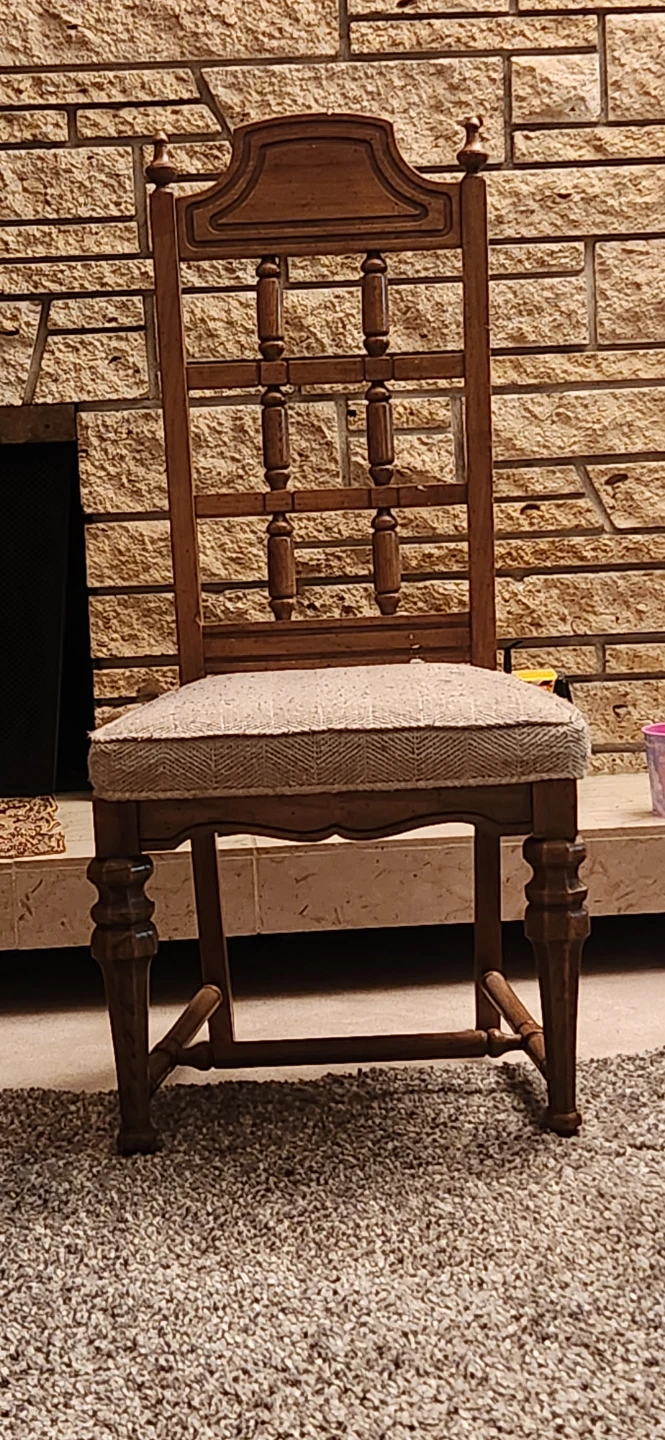 Wooden Dining Chair with Upholstered Seat