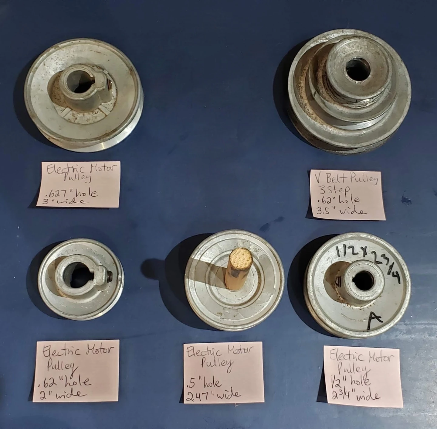 Electric Motor Pulleys, Various Sizes, v-belt