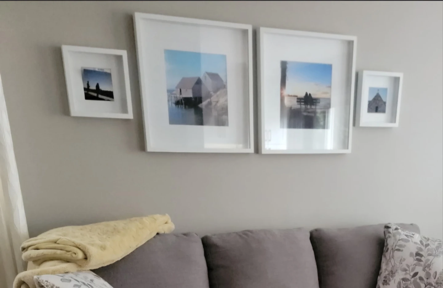 Set of 4 White Framed Wall Art Prints