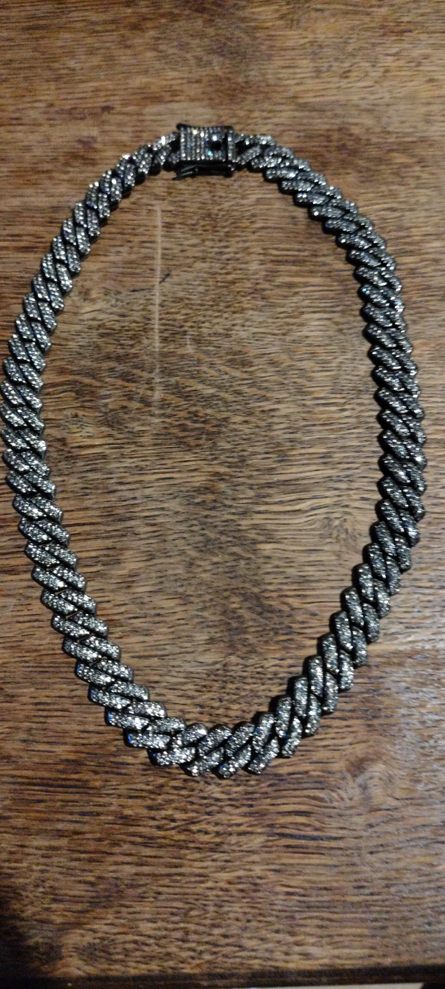 Sparkling Cuban Link Chain Necklace