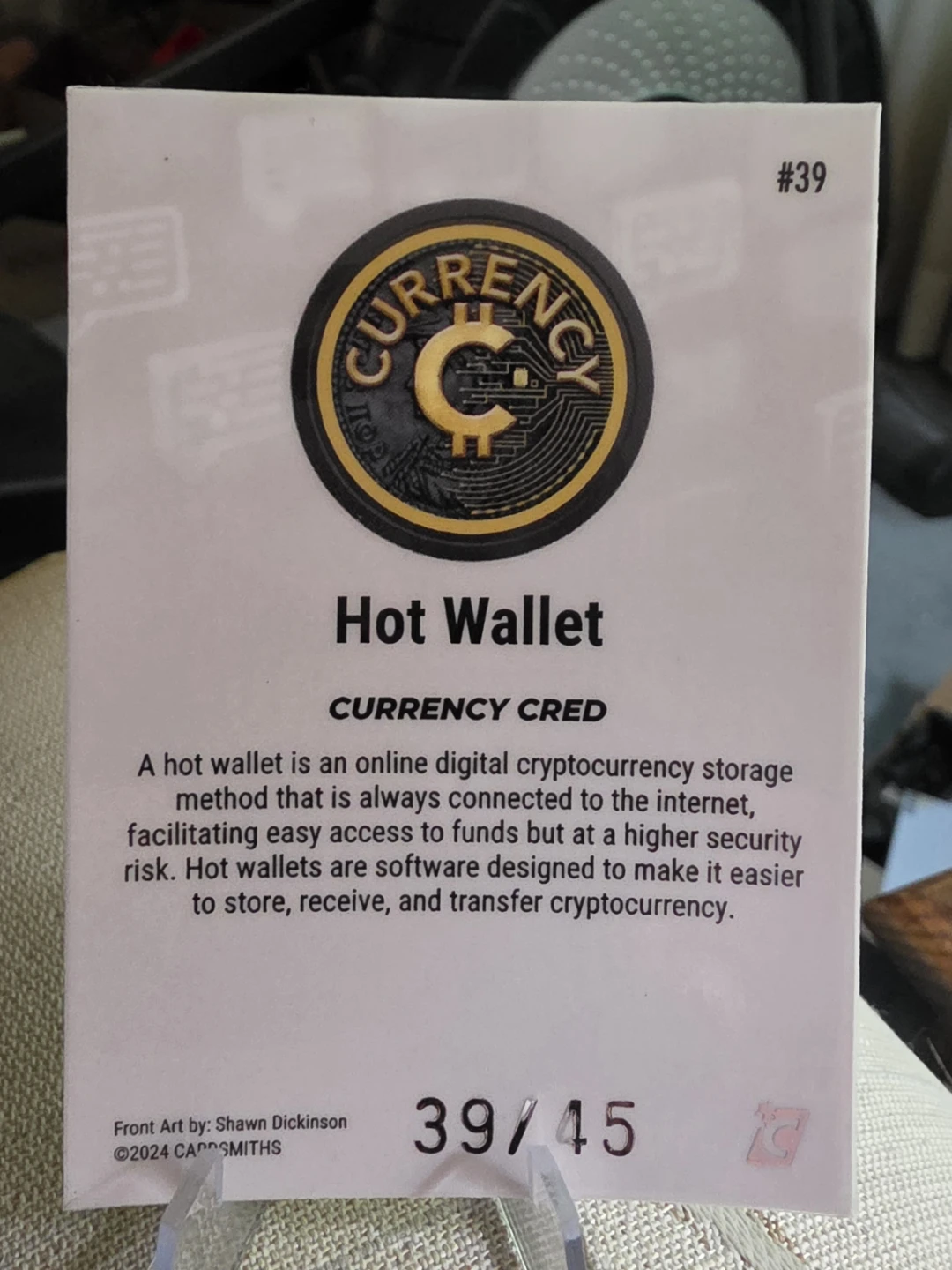 Currency Cred SERIES 4 Hot Wallet Card #39 NUMBER MATCH - photo 2