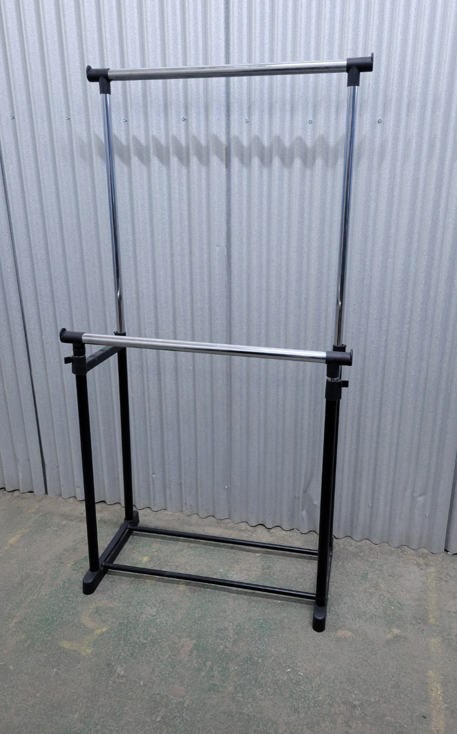 Adjustable Garment Rack with Double Rails