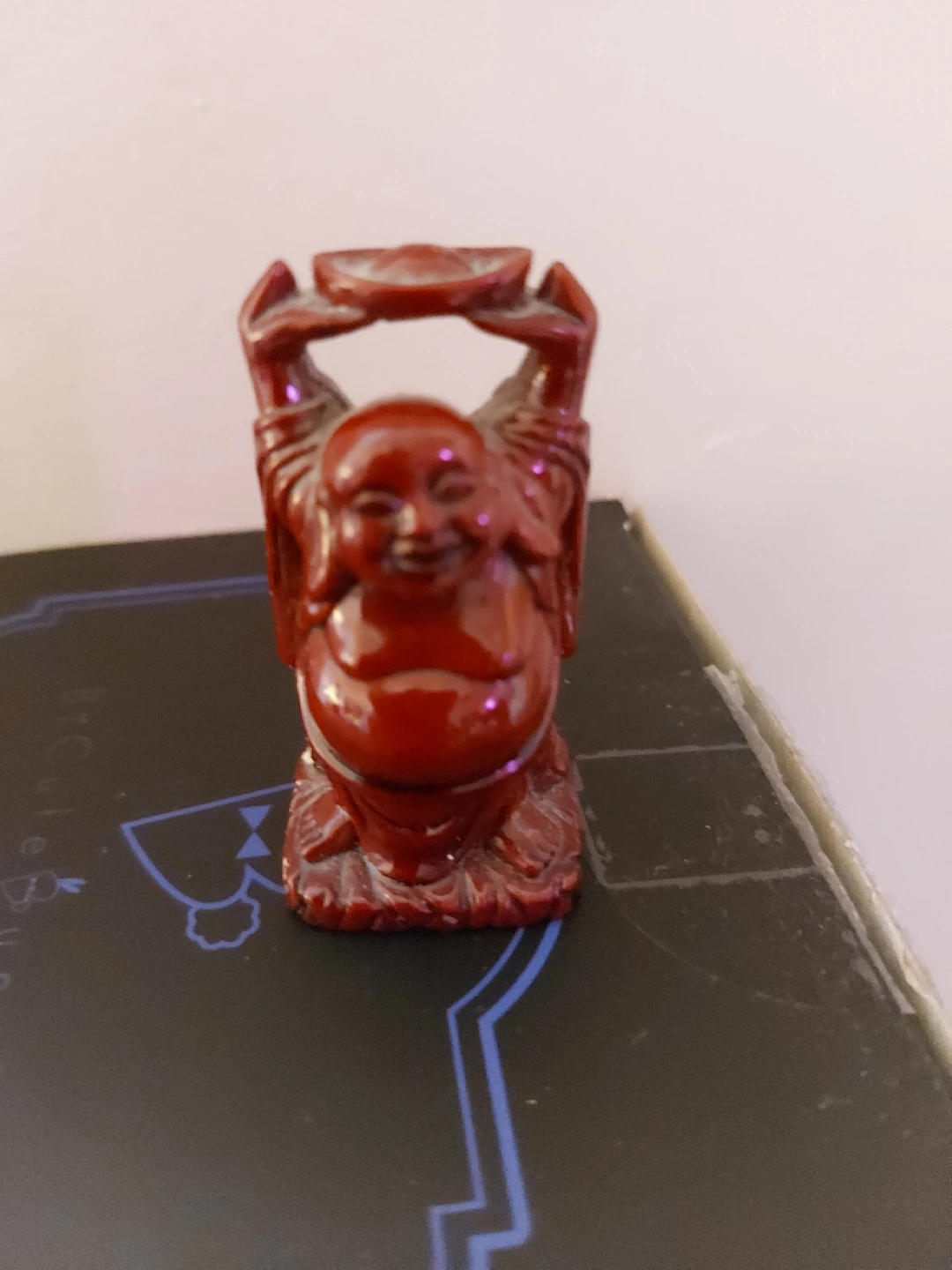 Red Laughing Buddha Figurine - photo 2