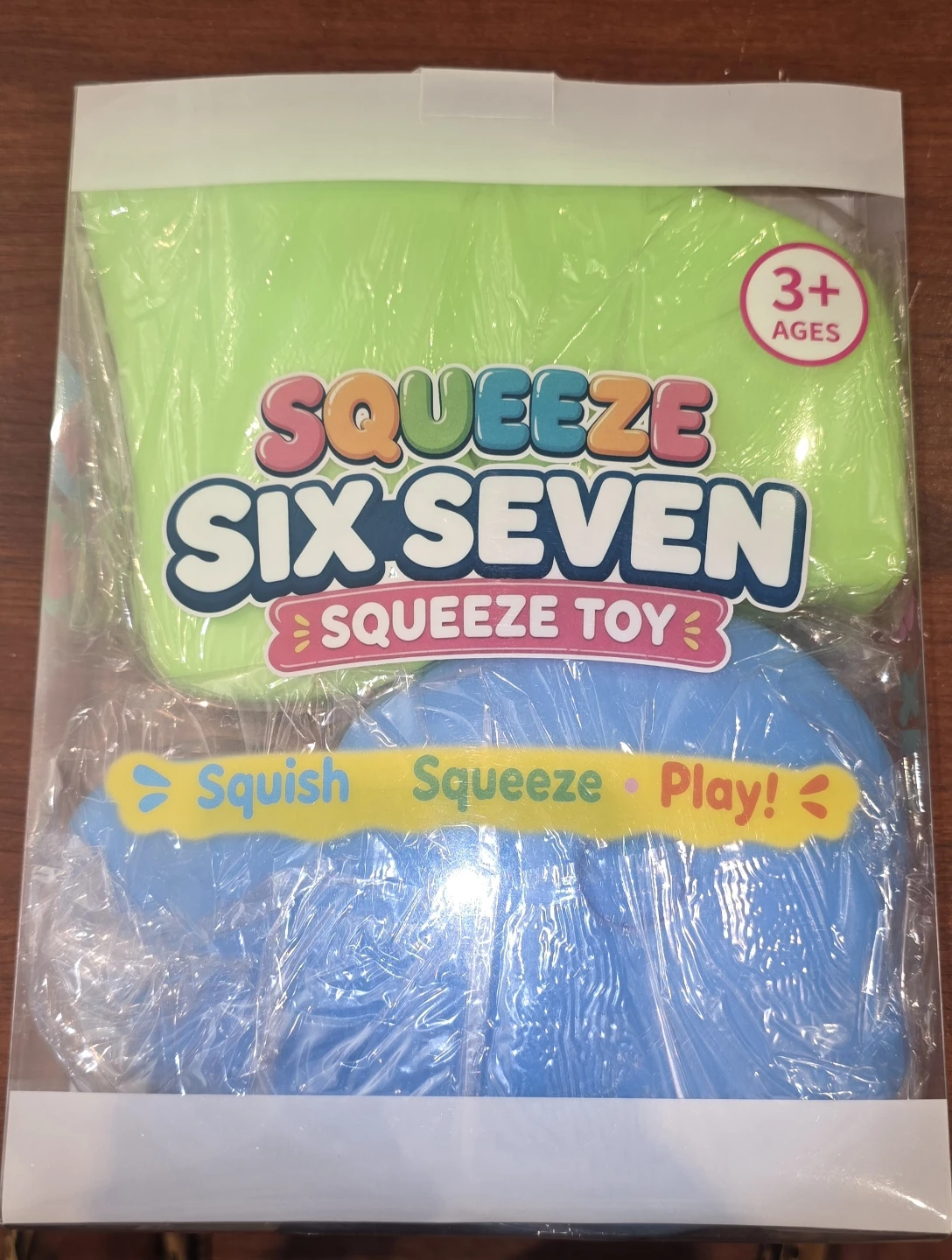Squeeze Six Seven Squeeze Toy - Blue & Green