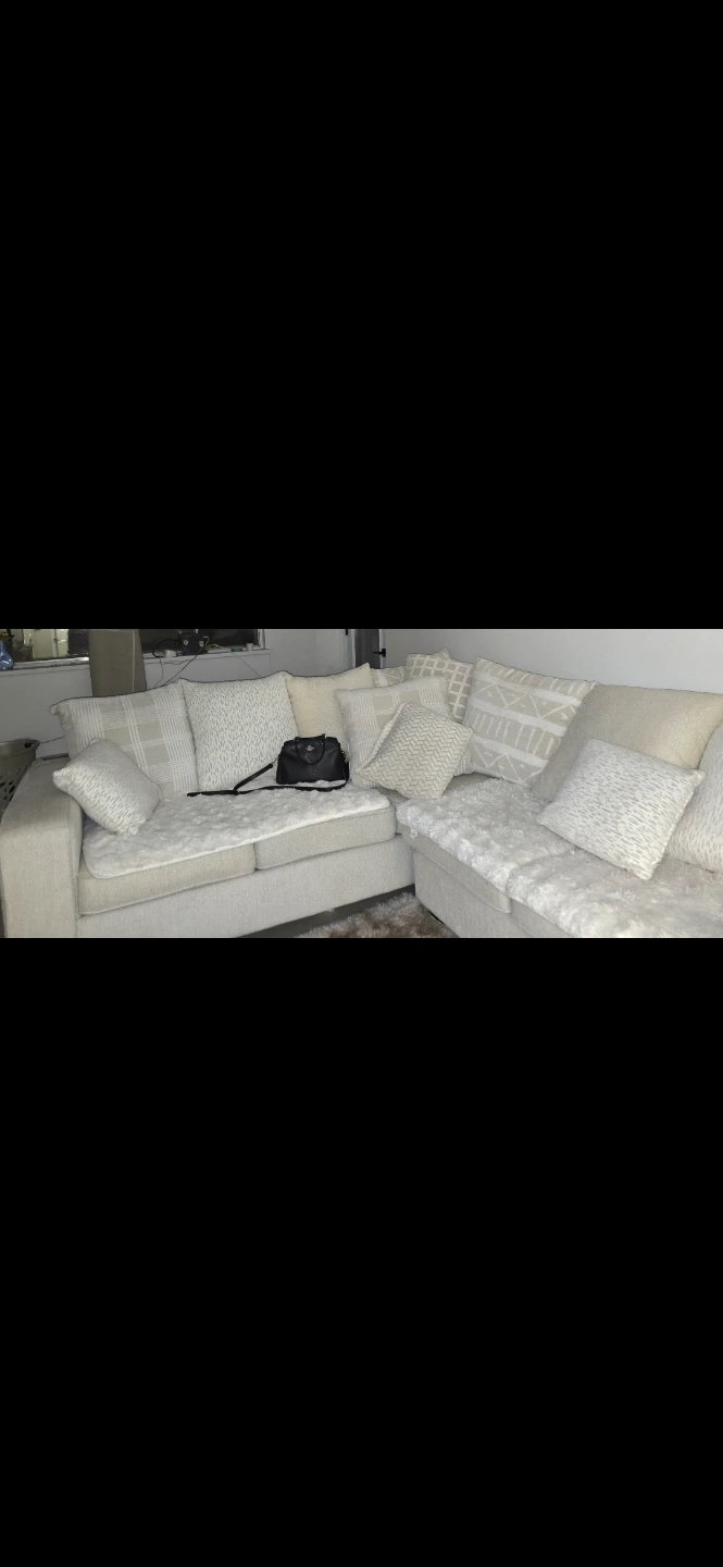 Sectional Sofa with Pillows
