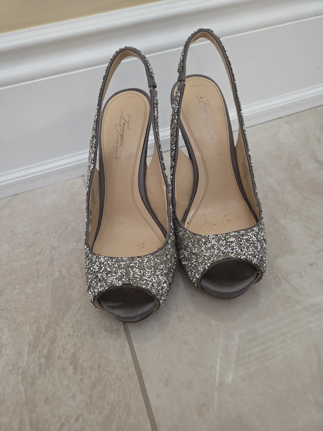 Vince Camuto Glitter Slingback Heels - photo 3