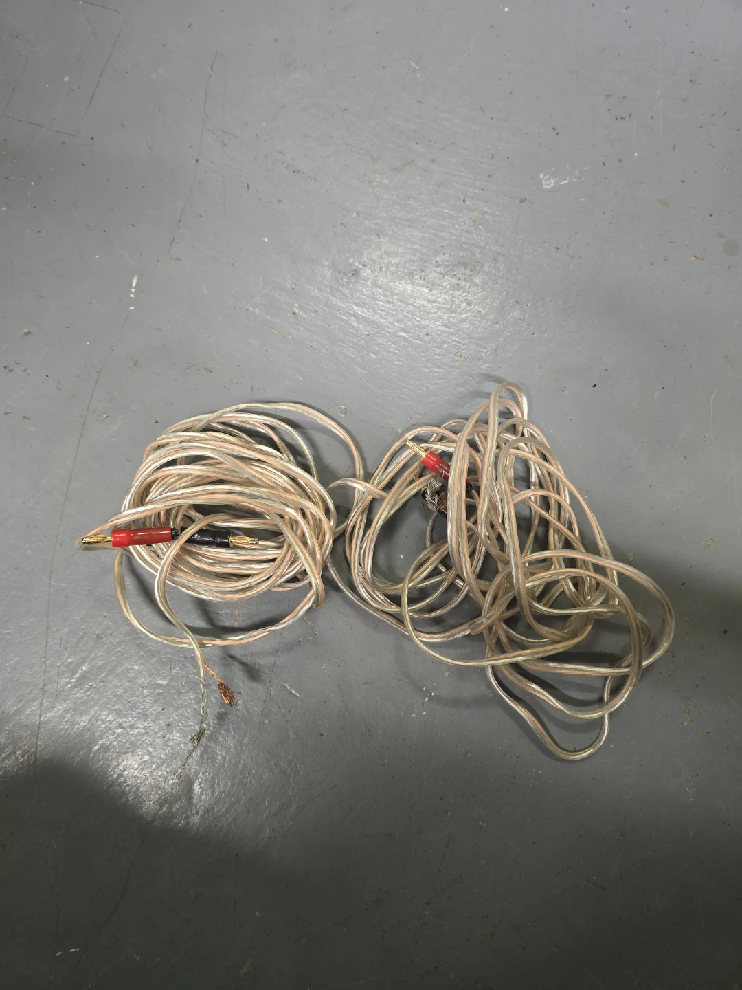 Clear Speaker Wire – 4.8m Each