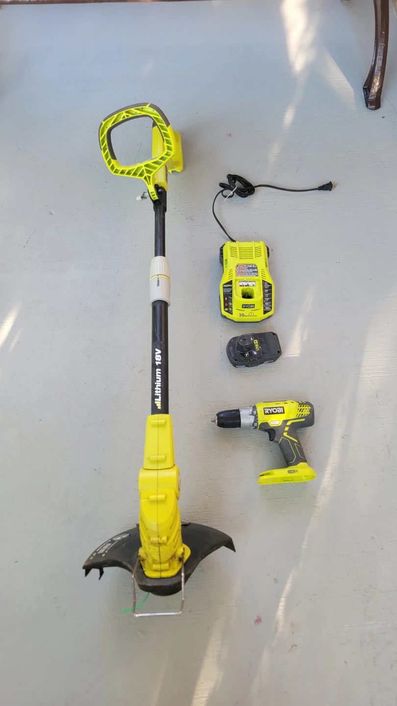 Ryobi 18V  Trimmer & Drill  SET-$90 both - photo 2