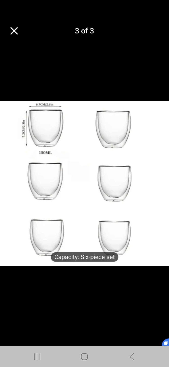 Double Wall Glass Cup Set of 6 - photo 5