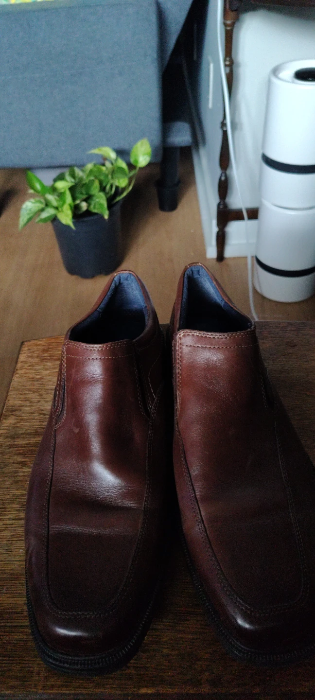 Men's Brown Leather Slip-On Dress Shoes