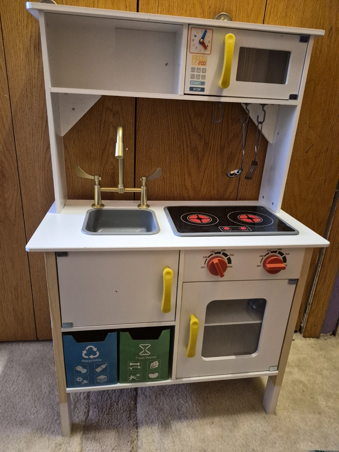 Kids Wooden Play Kitchen with Accessories - photo 3