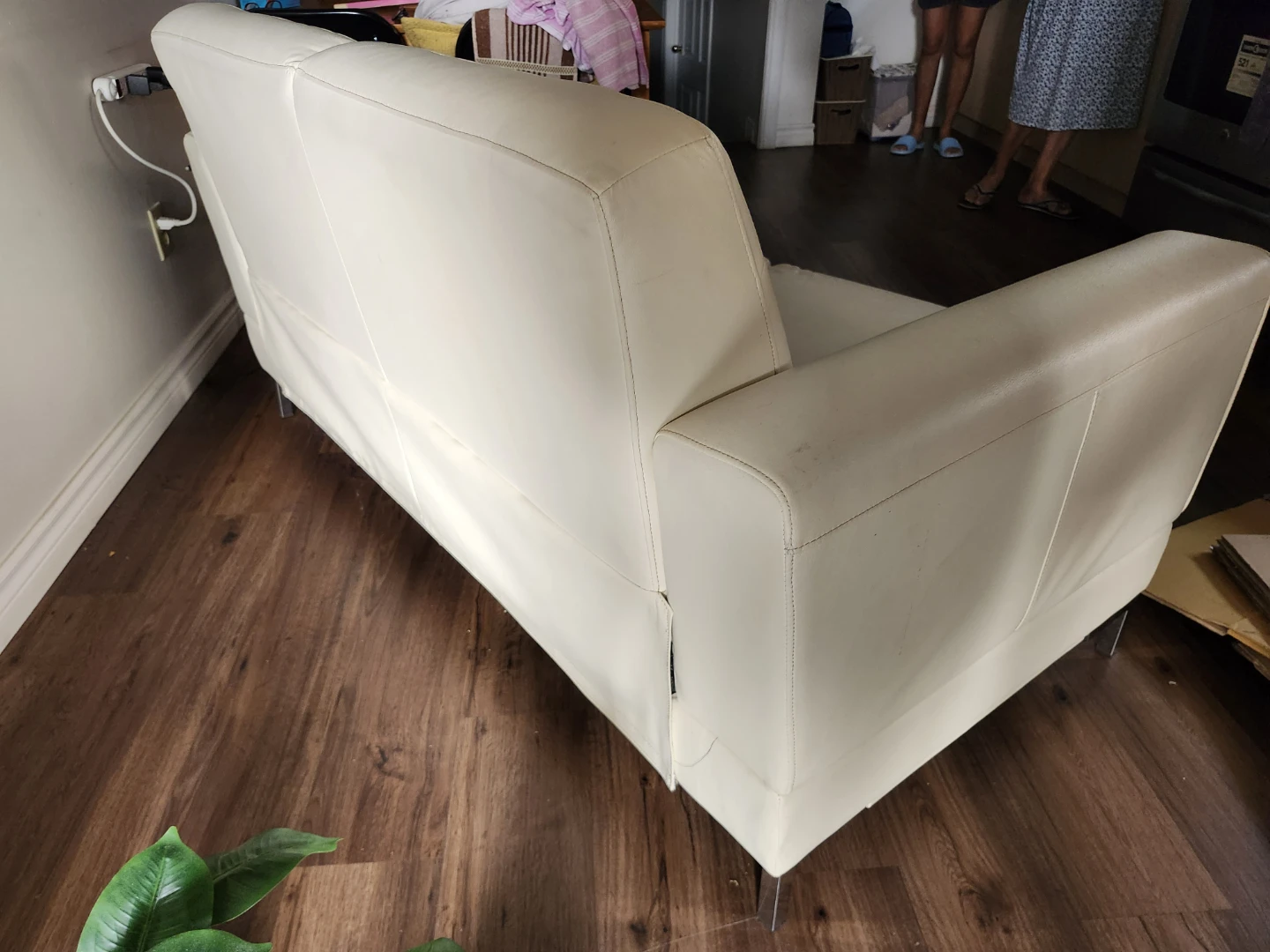 Cream Loveseat Sofa - photo 5