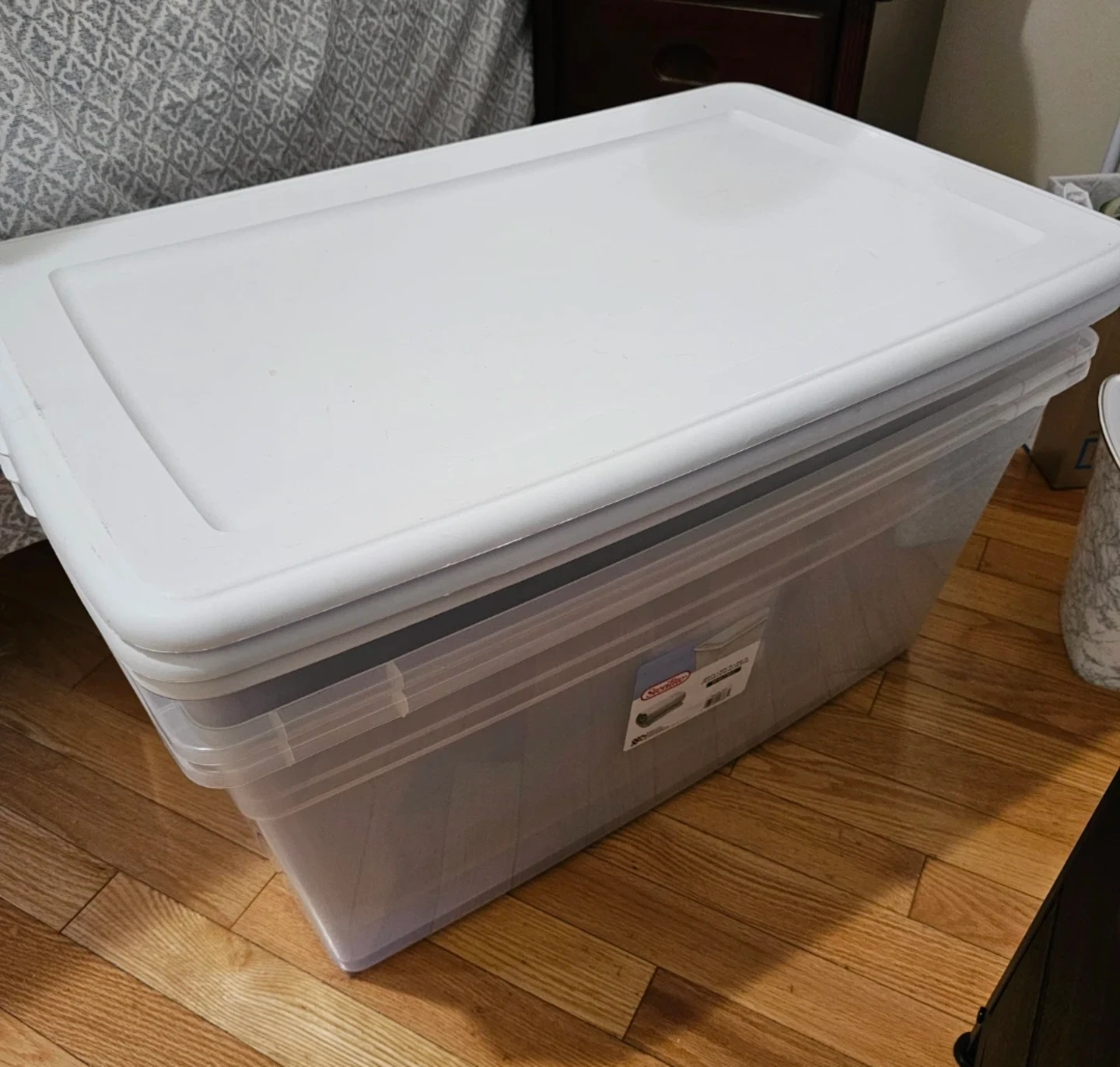 3 Sterilite Clear Storage Bin with Lid - 90 Qt