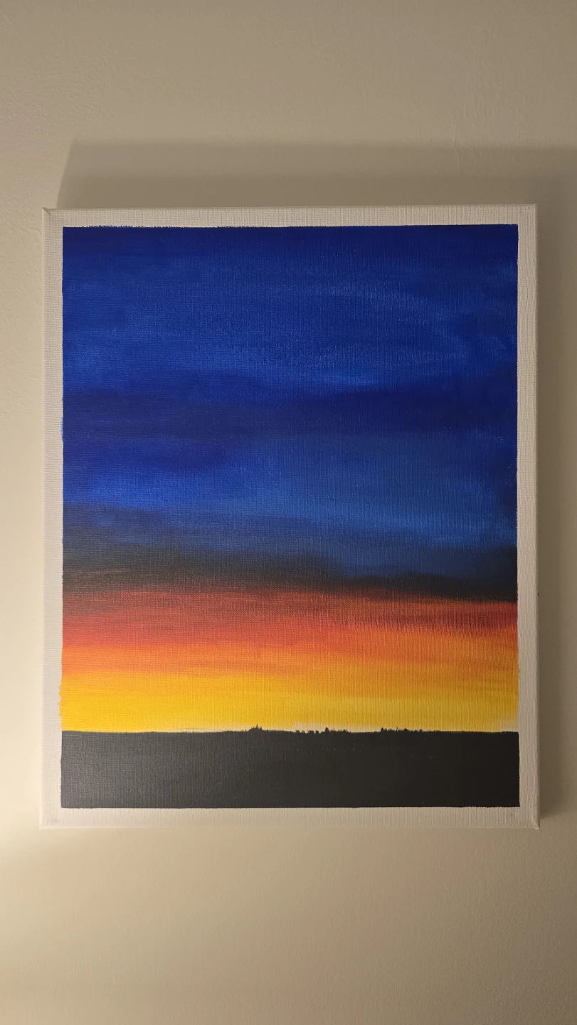 Canvas Painting - Sunset Sky