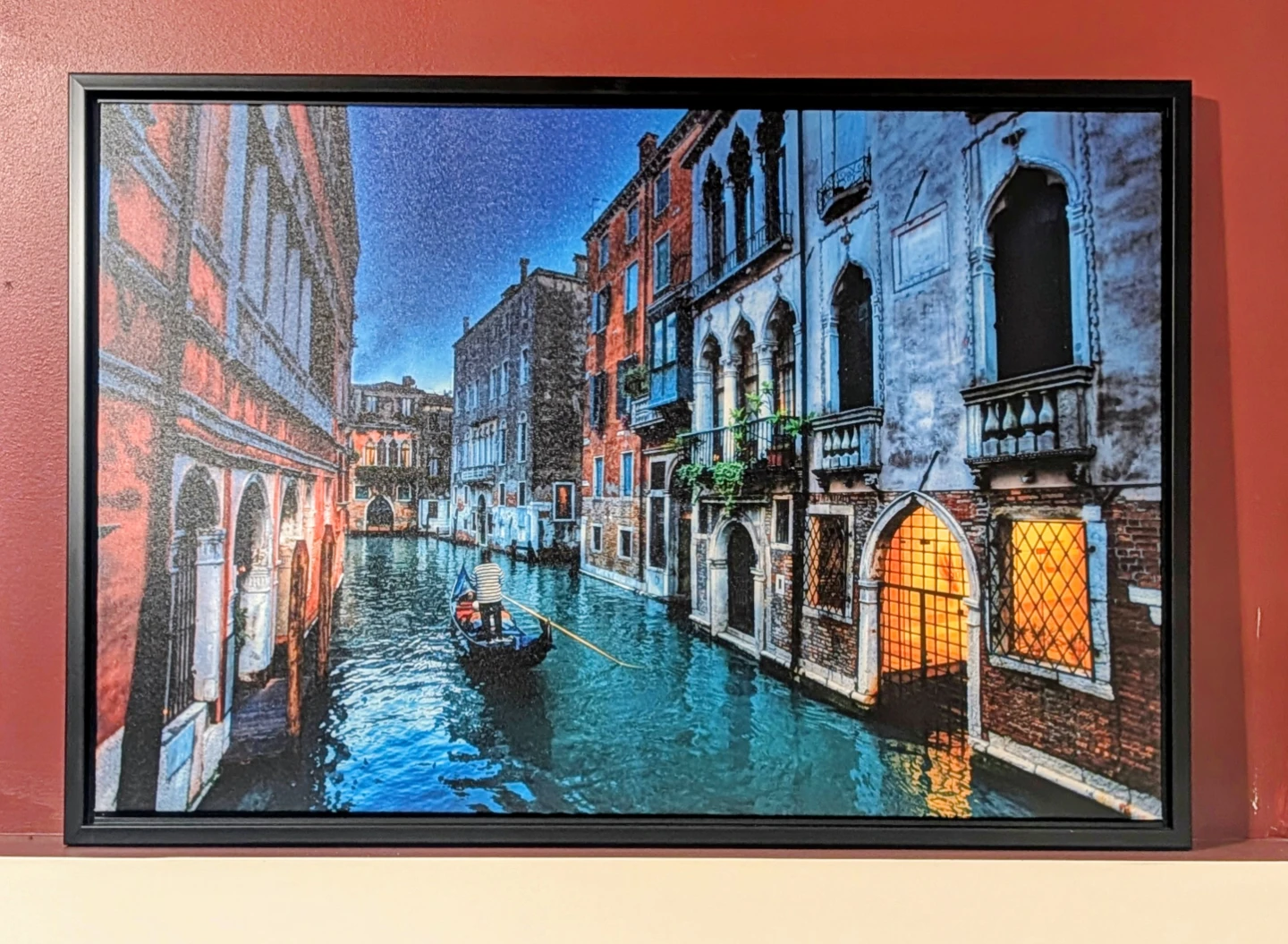 Framed Canvas Print - Venice Canal Scene - photo 2