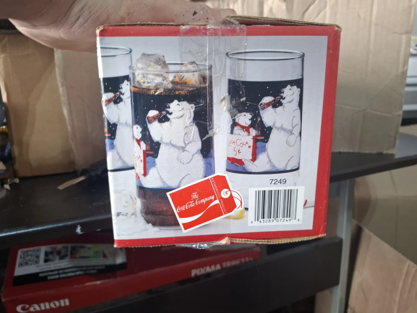 Coca-Cola 8 PC Beverage Set with PolarBears  by Indiana glass. - photo 2