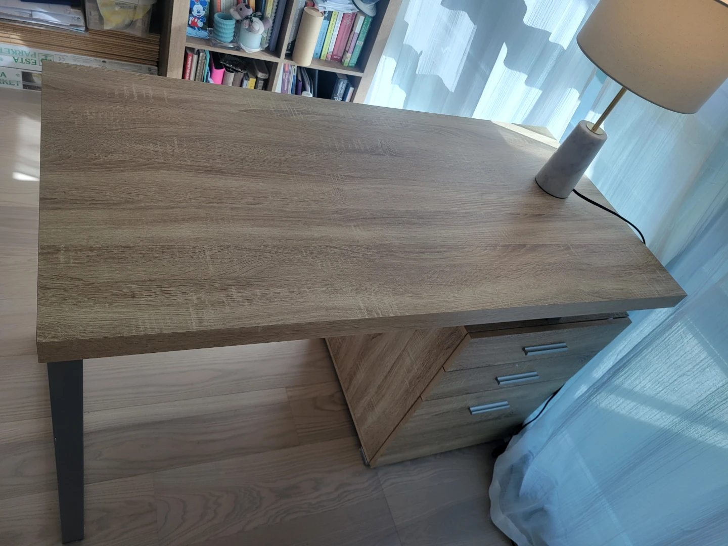 Wooden desk with drawers - photo 3
