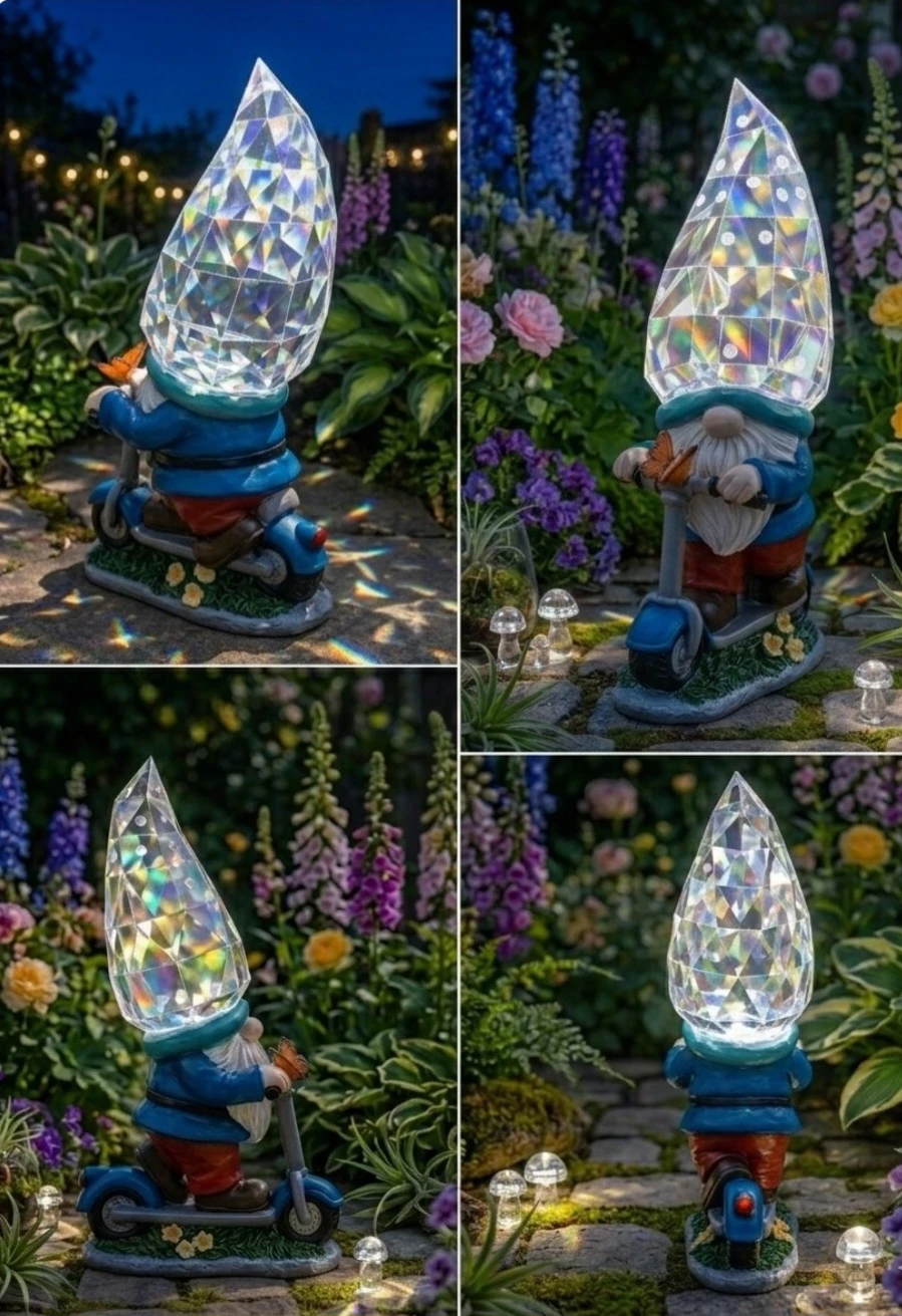 New Garden Gnome Statue on Scooter - photo 4