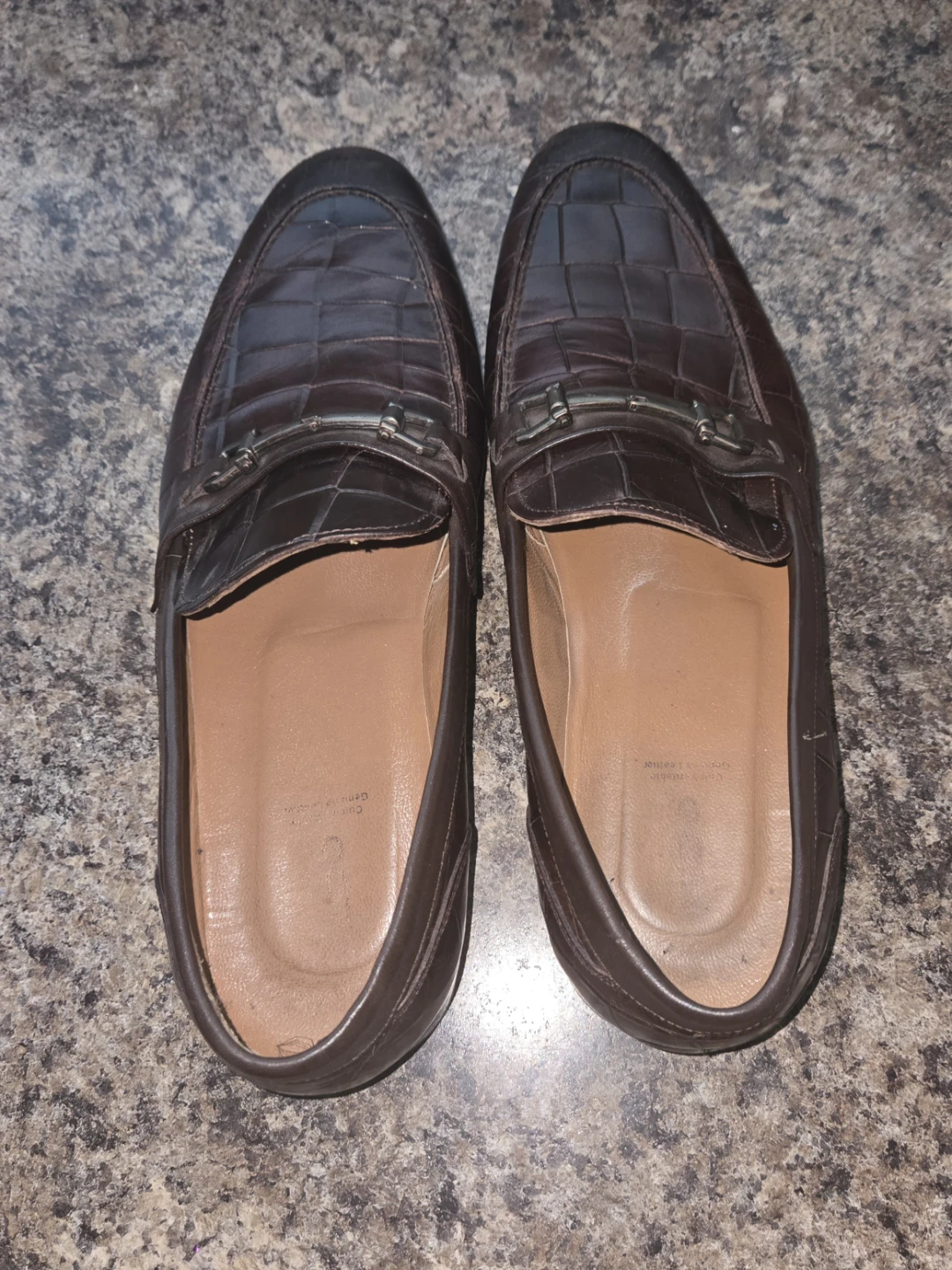 ALDO Brown Croc Loafer Shoes - photo 3
