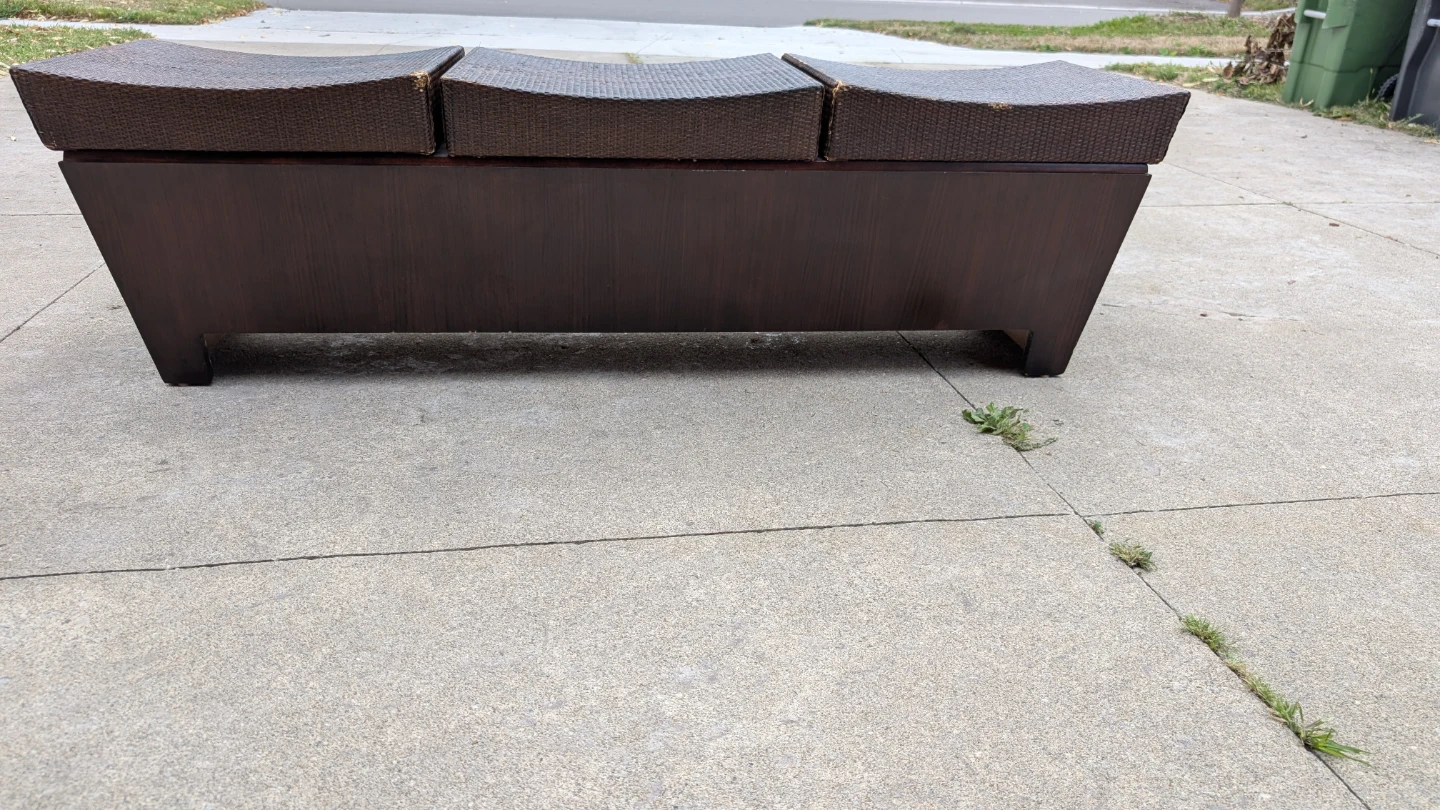 Storage Bench with Wicker Top - photo 2