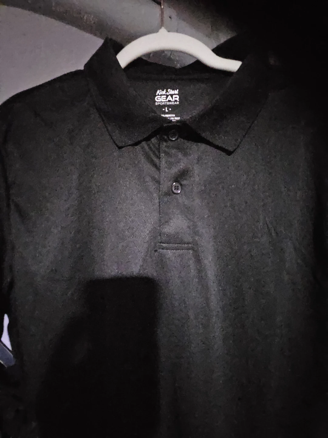 Kick Start Gear Men's Black Polo Shirt - Size L - photo 2