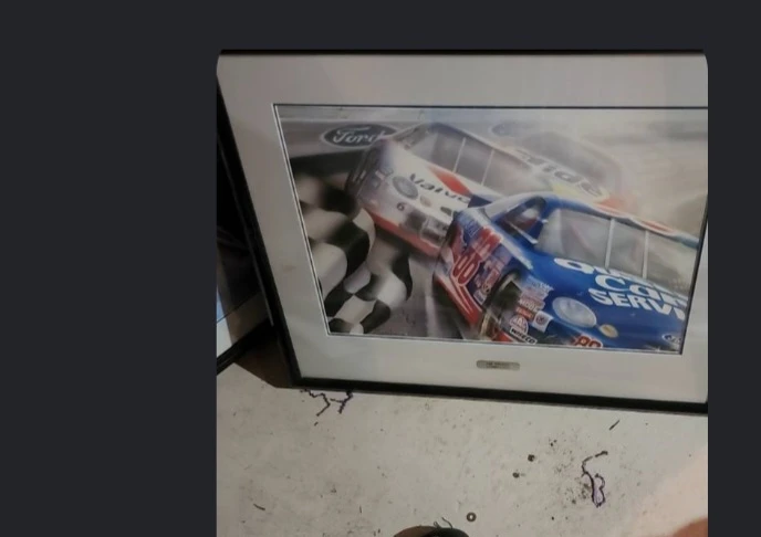 Vintage NASCAR Dale Jarrett / Jeff Burton Framed Print